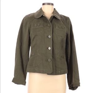 Ann Taylor LOFT Size 6 Green Button Detail Jacket